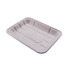 Wholesale biodegradable paper pulp bagasse food tray